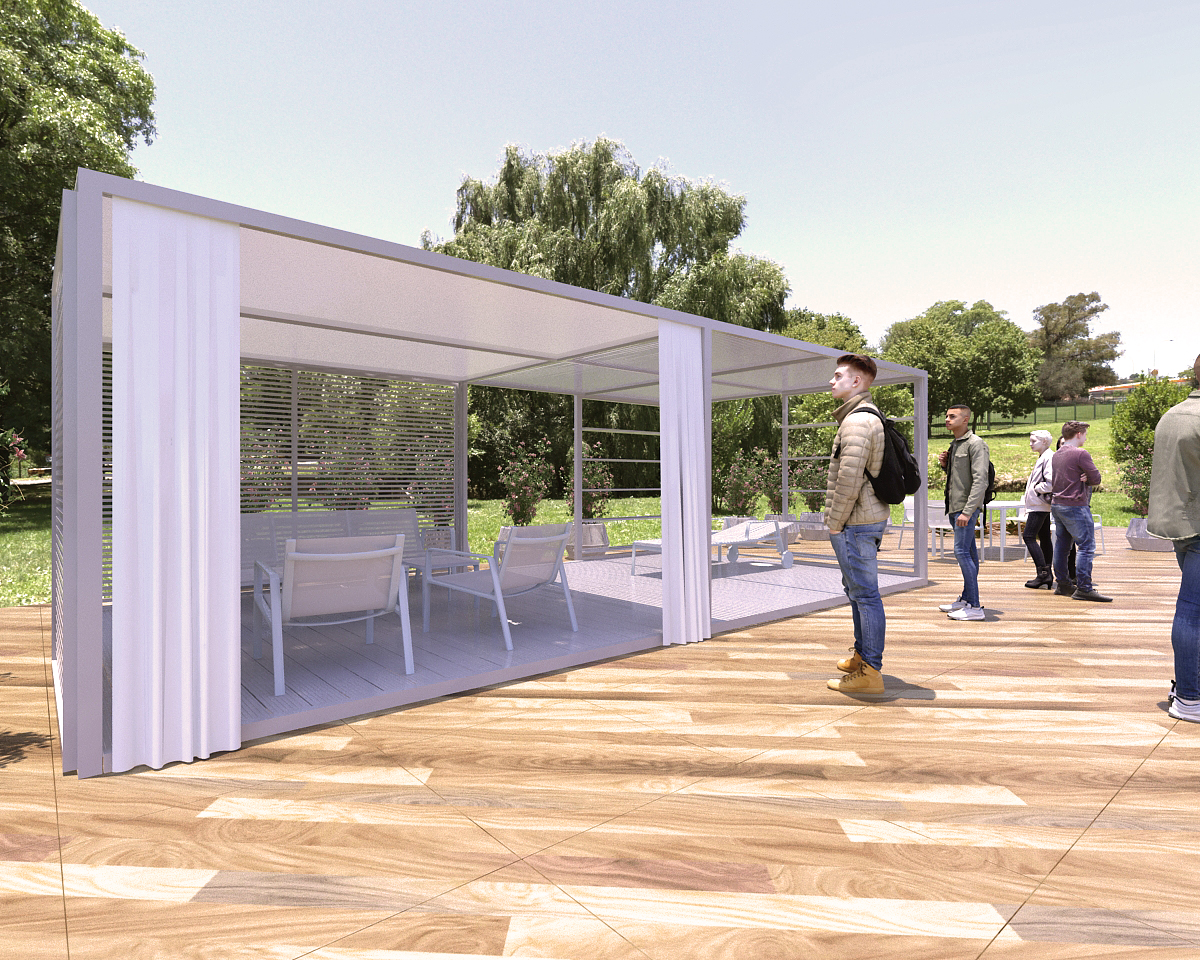 3d visualization and rendering of outdoor event for event design